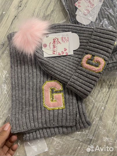 Комплект шапка, шарф