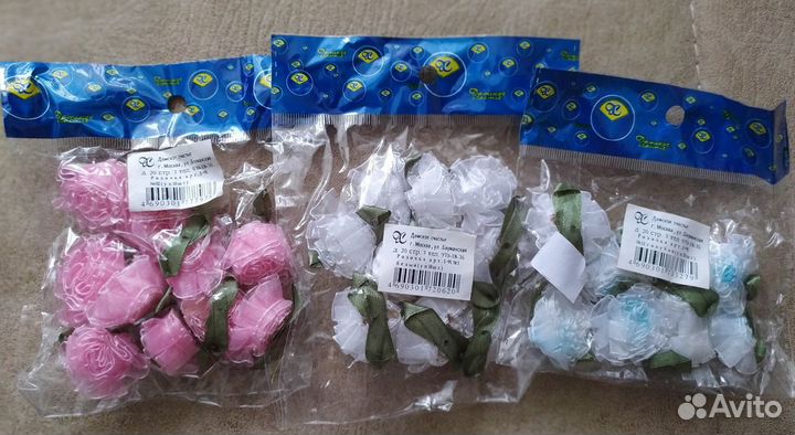 Цветы из ткани для рукоделия