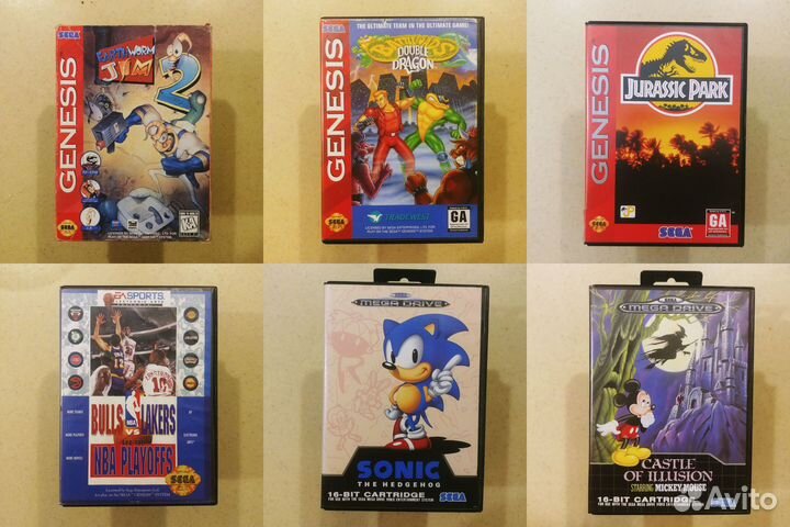 Картриджи Sega Genesis Mega Drive оригинал