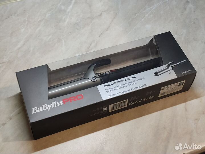 Babyliss pro 38mm titanium tormaline плойка