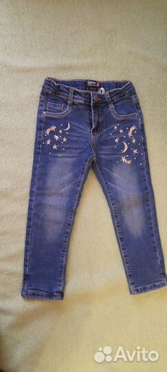 Джинсы для девочки с хлопковым подкладом