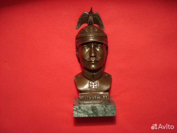 Бюст Немецкий Кайзер Вильгельм 2 Император Пруссия