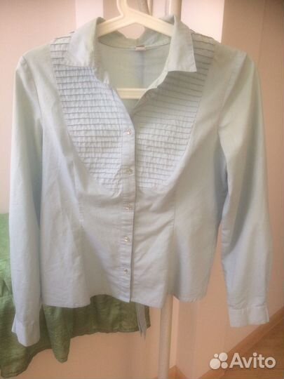 Блузки школьные голубые