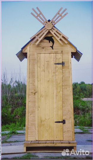 Дачный туалет деревянный с установкой щйр 278