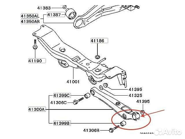 Сайлентблок Airtrek Lancer Outlander