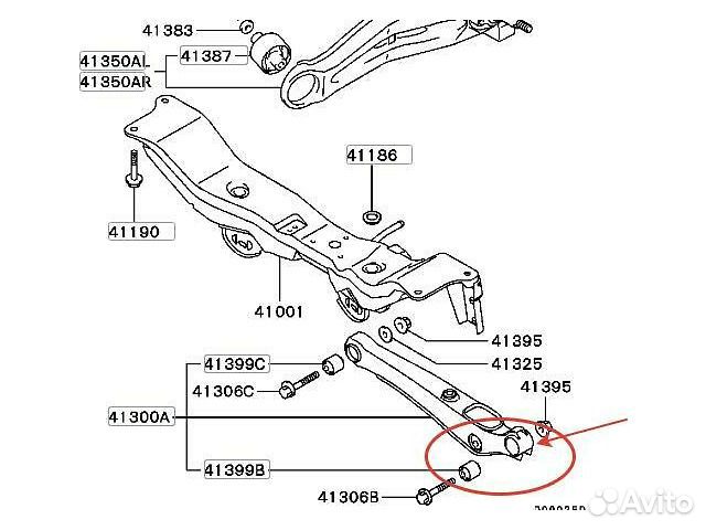 Сайлентблок Airtrek Lancer Outlander