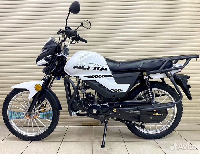 Мопед Alpha V 49 сс тюнинг на 125 cc. белый