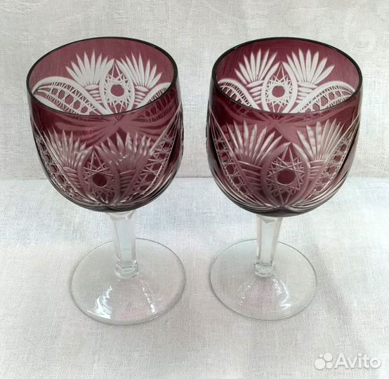 Бокалы цветное стекло СССР