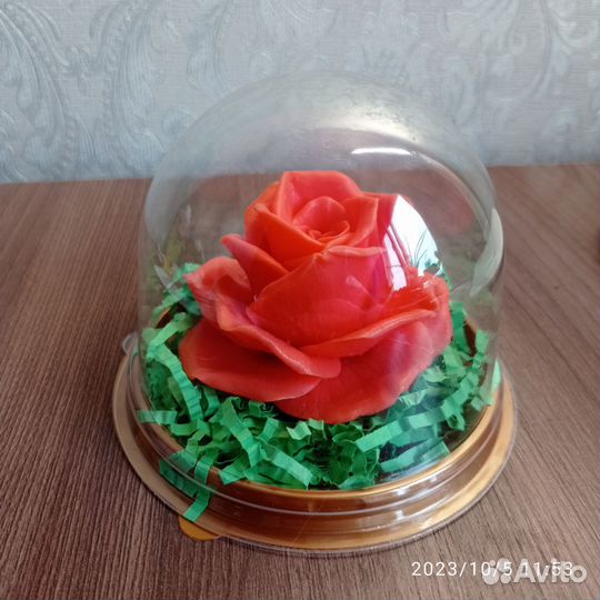 Мыло букет роз и роза в колбе