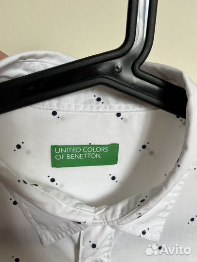 Рубашка школьная для мальчика benetton