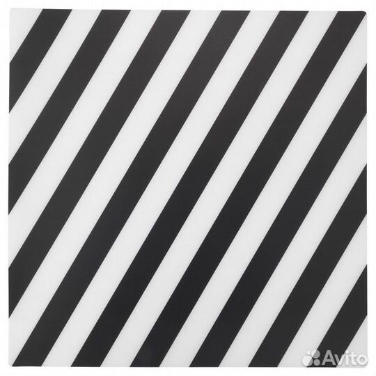 Салфетка под приборы пипиг, в полоску, черный/белы