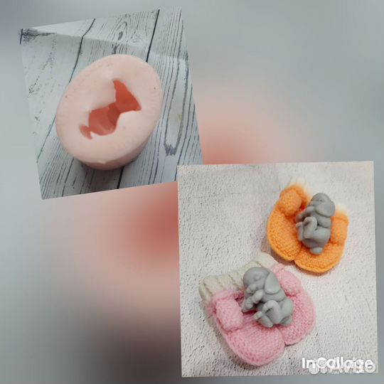 Силиконовая форма для мыла заяц