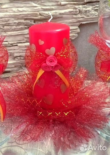 Бокалы, свечи, аксессуары для свадьбы