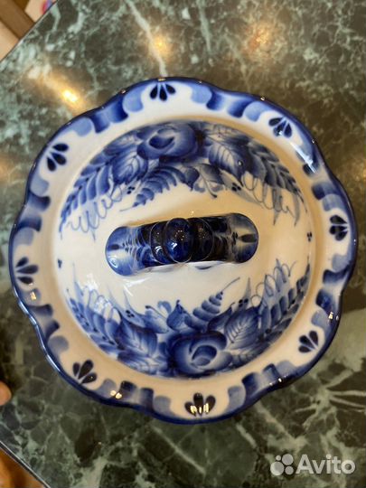 Сахарница гжель фарфор