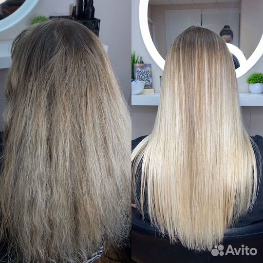 Кератиновое выпрямление волос