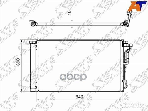 Радиатор кондиционера Hyundai Elantra 15-20 / K