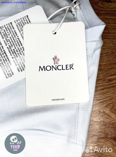 Футболка Moncler белая новая