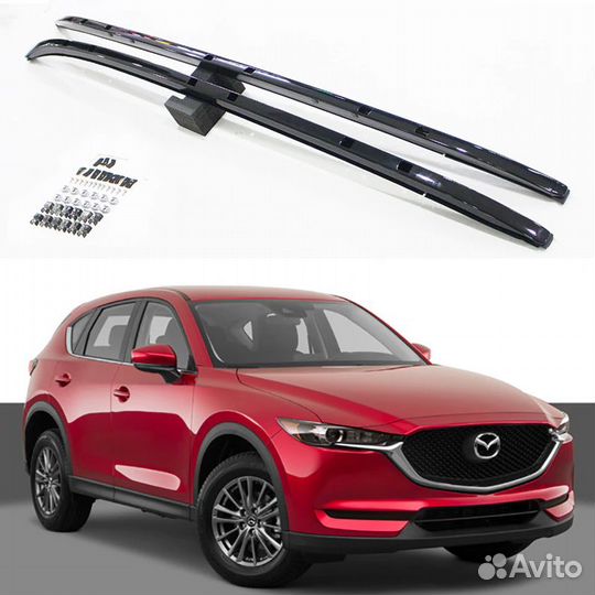 Рейлинги интегрированные Mazda CX-5 2017+ (чёрные)