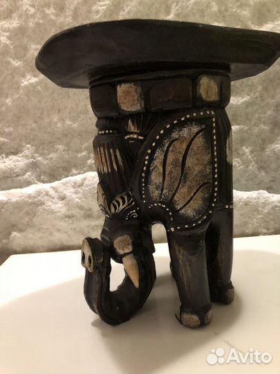 Столик экзотический слон из дерева