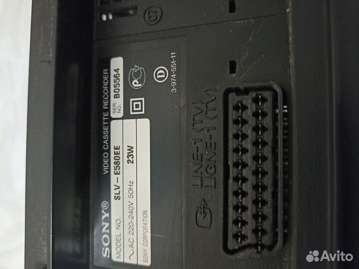 Видеомагнитофон sony slv