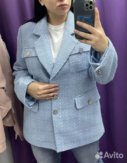 Твидовый жакет zarina