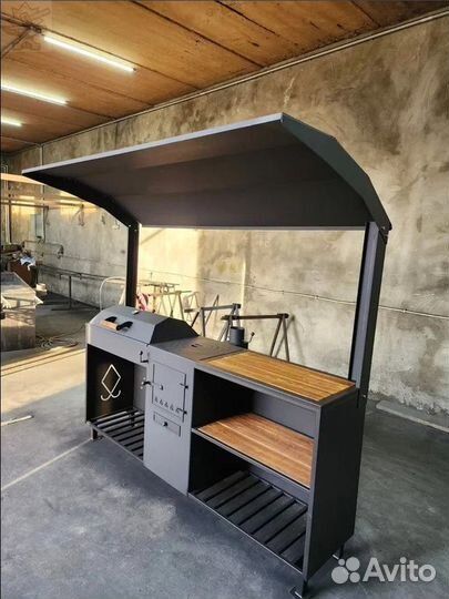 Мангал с крышей 4в1