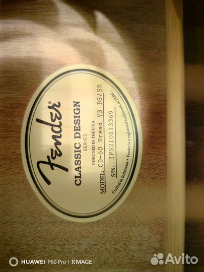 Акустическая гитара fender cd 60 Dread V3 DS/SB