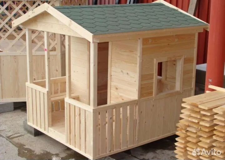 Детский игровой домик из дерева