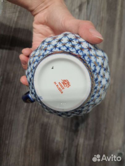 Молочник сливочник лфз (ифз). Кобальтовая сетка