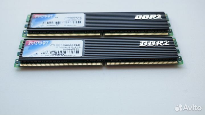 Память 2x512Mb DDR2