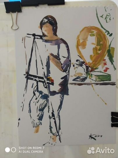 Наброски человека в разных техниках