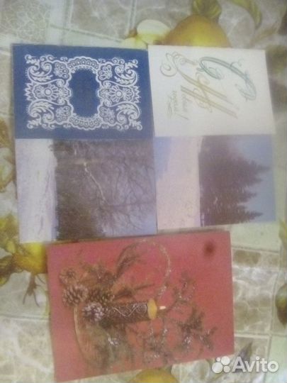 Открытки СССР чистые, новогодние, с 8 Марта