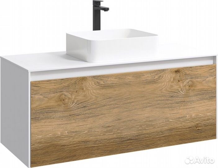 Тумба с раковиной Aqwella 5 stars Mobi 120 белая