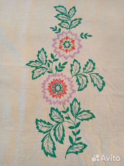 Подзор винтажный льняной