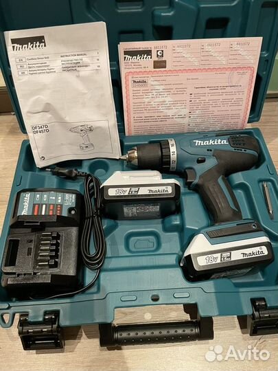 Аккумуляторная дрель Makita DF457 DWE новая