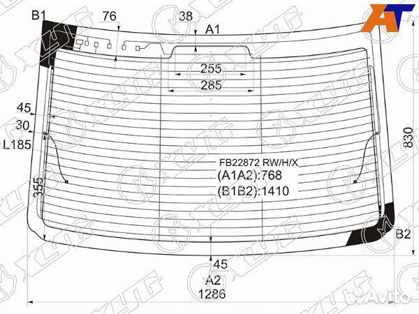 Стекло заднее volkswagen passat