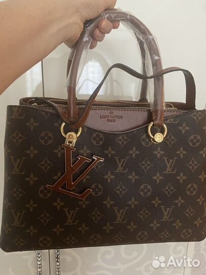Сумка натуральная кожа канва Louis Vuitton