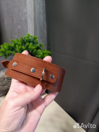 Ошейник для собак кожаный новый