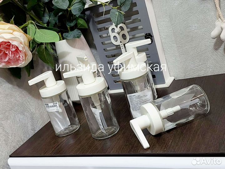 Дозатор для жидкого мыла моющих икеа таккан белый