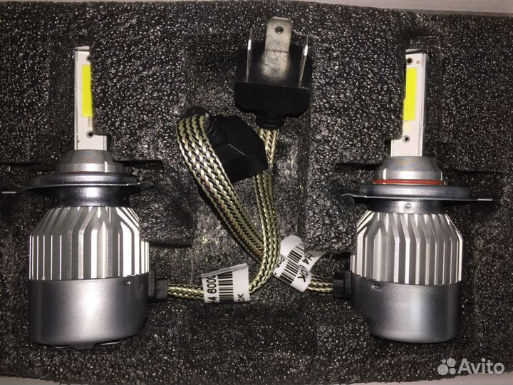 Светодиодные лампы LED C9 VT H7 H4 H11 HB4 в 1 к-т