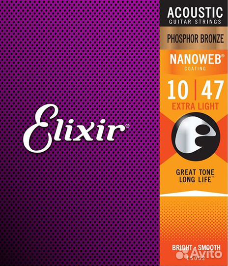 Струны для гитары Elixir 16002 NanoWeb Extra Light