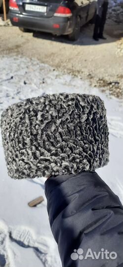 Шапака папаха ушанка из каракуля антика