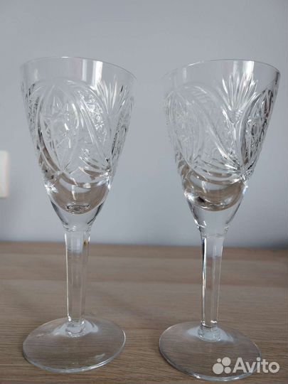 Бокалы, рюмки, кружки хрустальные