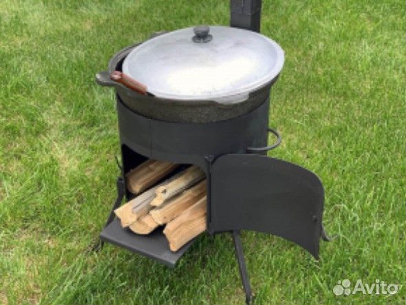 Казан чугунный узбекский с крышкой