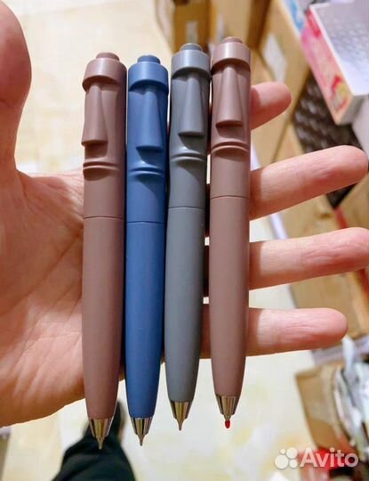 Ручка - моаи, каменное лицо