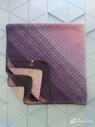 Плед для новорожденной 88х88 см