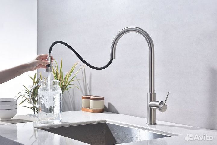 Смеситель для кухни Paulmark Galant Ga213077-BS Брашированная сталь