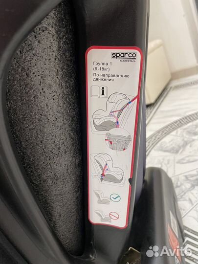 Автокресло sparco corsa 0-18 кг