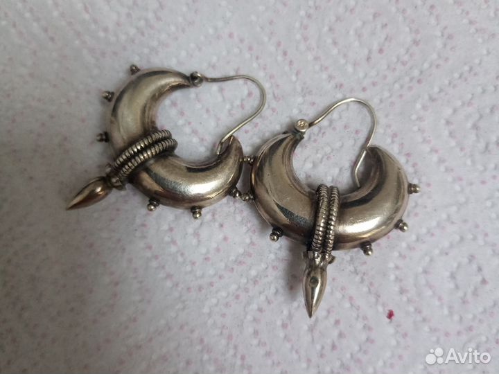 Серьги серебро