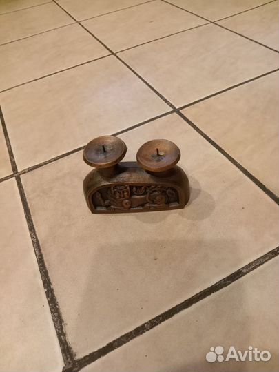 Подсвечник старинный бронза